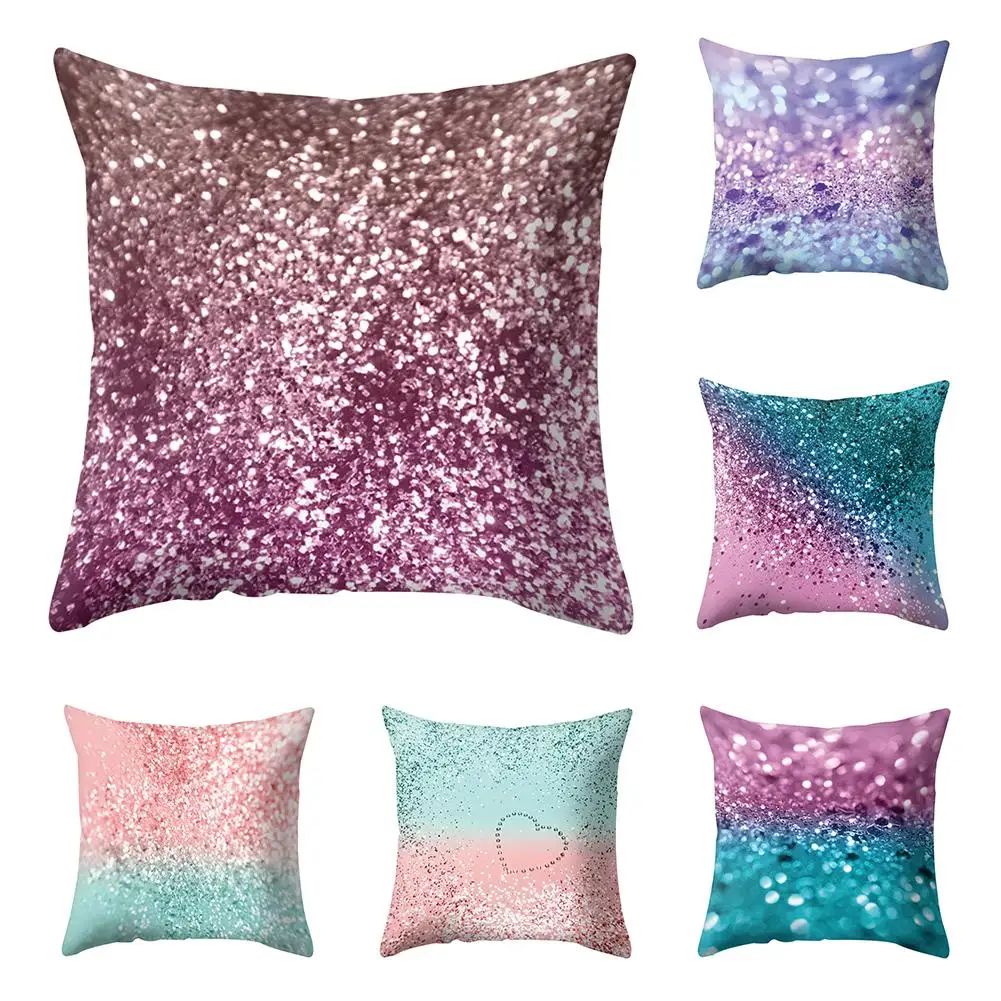 

Sequin Effect Heart Pillow Case Cushion Cover Sofa Bed Car Cafe Office Easy clean dry fast non-toxic safe Decor Pillow Case