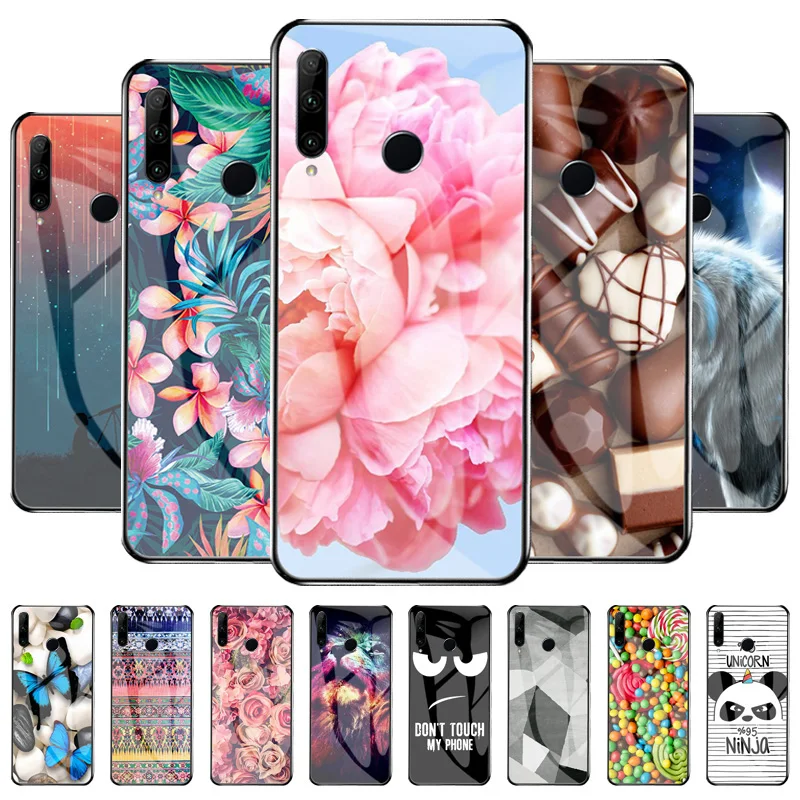 

Case For Huawei P Smart Plus 2019 Cases Painted Tempered Glass Back Cover For Huawei P Smart Plus 2019 6.21" Silicon Frame Funda