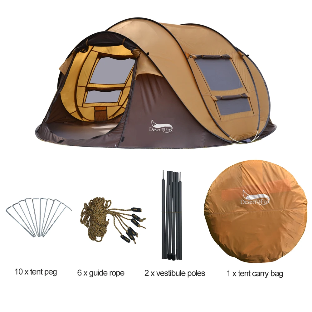 

Zomake Automatic Pop-up Tent, 3-4 Person Outdoor Instant Setup Tent 4 Season Waterproof Tent for Hiking, Camping, Travelling