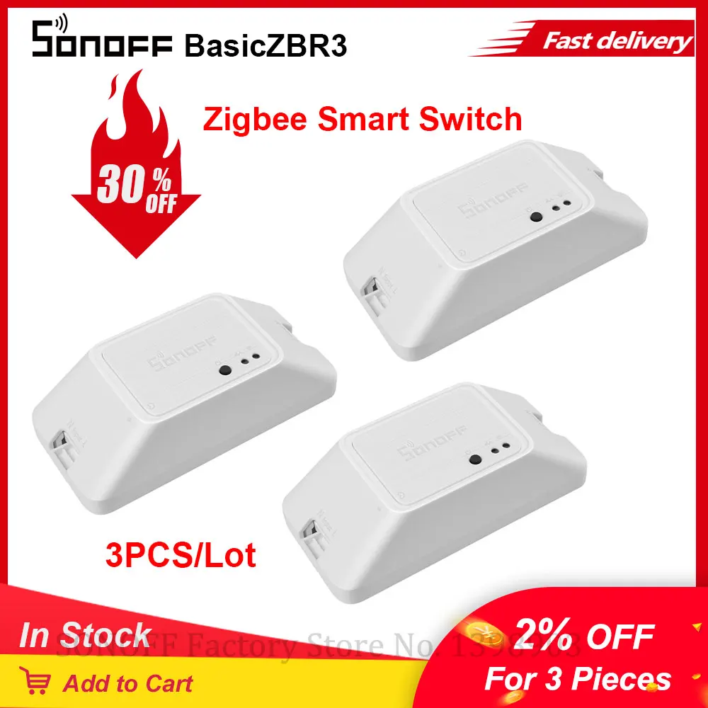3 шт. Itead SONOFF BASICZB R3 универсальный модуль переключатель Zigbee умный выключатель