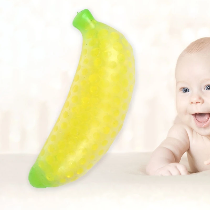 

Simulation Banana Fruit Shape Stress Squeeze Toy Kneading Decompression Soft G88E