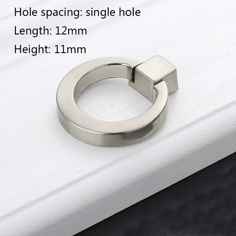 O Single hole Модная дверная ручка с одним отверстием для шкафчика, выдвижная ручка для шкафа, Современная Минималистичная ручка для винного шкафа, маленькая ручка - Цвет: O Single hole