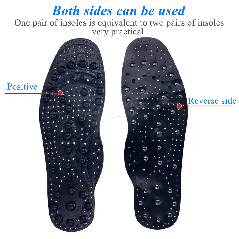 Magnetic Therapy Insoles Enhanced Upgrade 68 Magnets Advanced Foot Acupressure Shoe Pads Massage Slimming Insoles Unisex