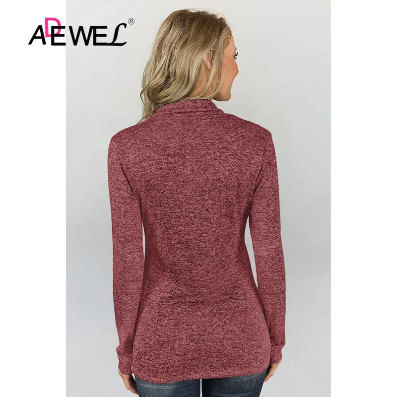 ADEWEL Рождественский олень снежный принт пуловер на молнии топ женские топы с