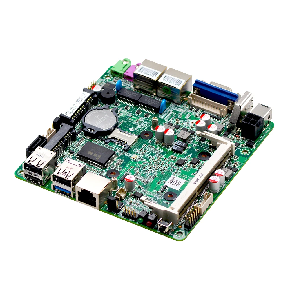Материнская плата NUC Mini PC материнская без вентилятора J1900 J1800 2 порта Lan Nano