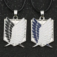 attack on titan necklace wings of liberty freedom scout regiment legion survey recon corp badge pendant fashion anime wholesale