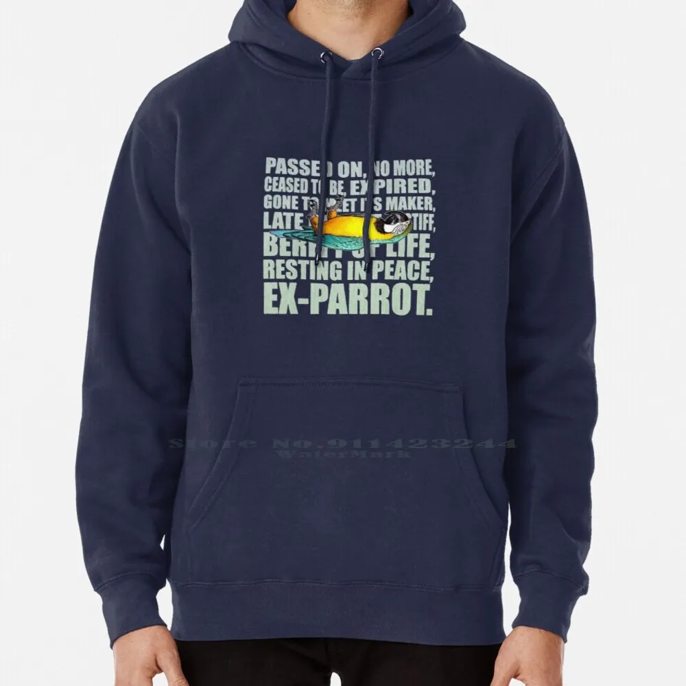 

Ex-Parrot Hoodie Sweater 6xl Cotton Parrot Dead Sketch Funny Uk British Tv Cult Movie 70s Life Brian Monty Python Flying Circus