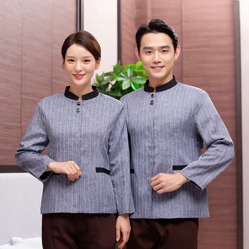 

Star Hotel Cleaning Service Uniform Long-sleeved Property Cleaner Clothing Guest Room Waiter Workwear Pa Cleaning Uniform