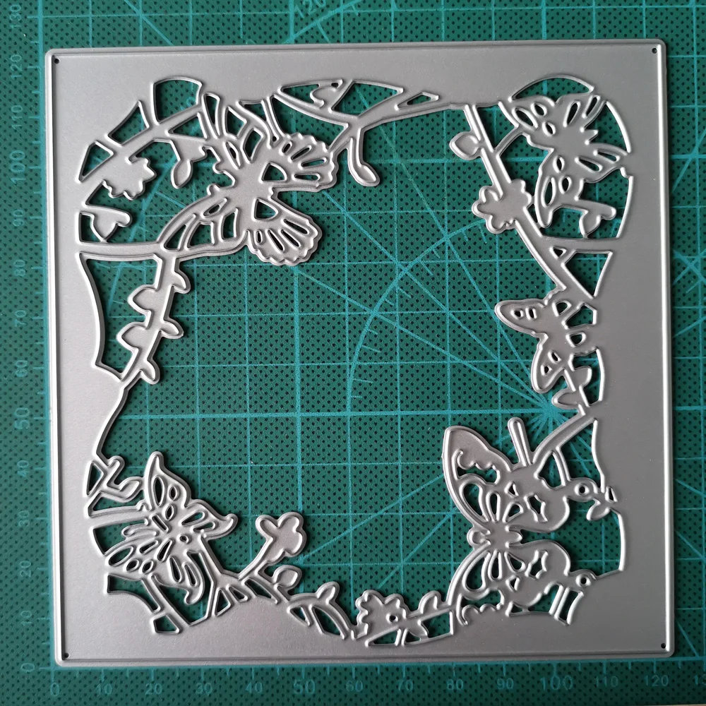 Square Card Butterfly Background Making Scrapbooking Dies Metal Crafts Cutting Greeting Handmade NEW 2020 | Дом и сад