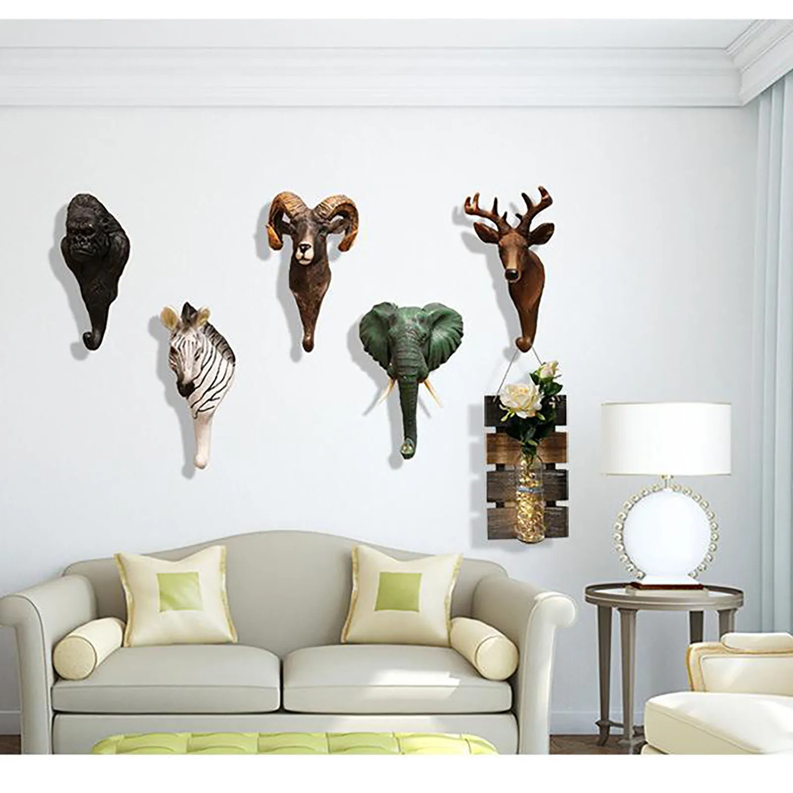 Винтажные декоративные крючки в форме зебры вешалка для одежды пальто полотенец