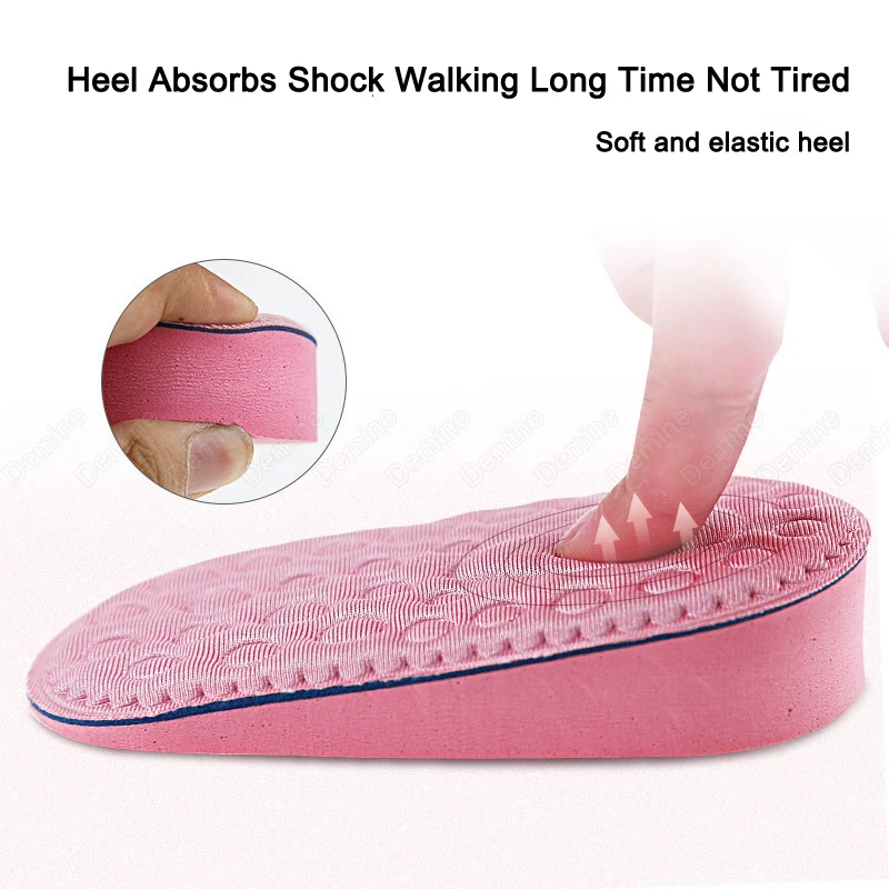 Demine Height Increase Shoe Insoles for Women Comfort Eva Memory Foam Shoes Sole Inserts Foot Heel Lift Pad Heightening Insoles Demine Height Increase Shoe Insoles for Women Comfort Eva Memory Foam Shoes Sole Inserts Foot Heel Lift Pad Heightening Insoles