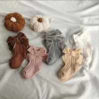 baby socks bow winter autumn bowknot for newborn baby girls kids for winter terry cotton sokken princess socks