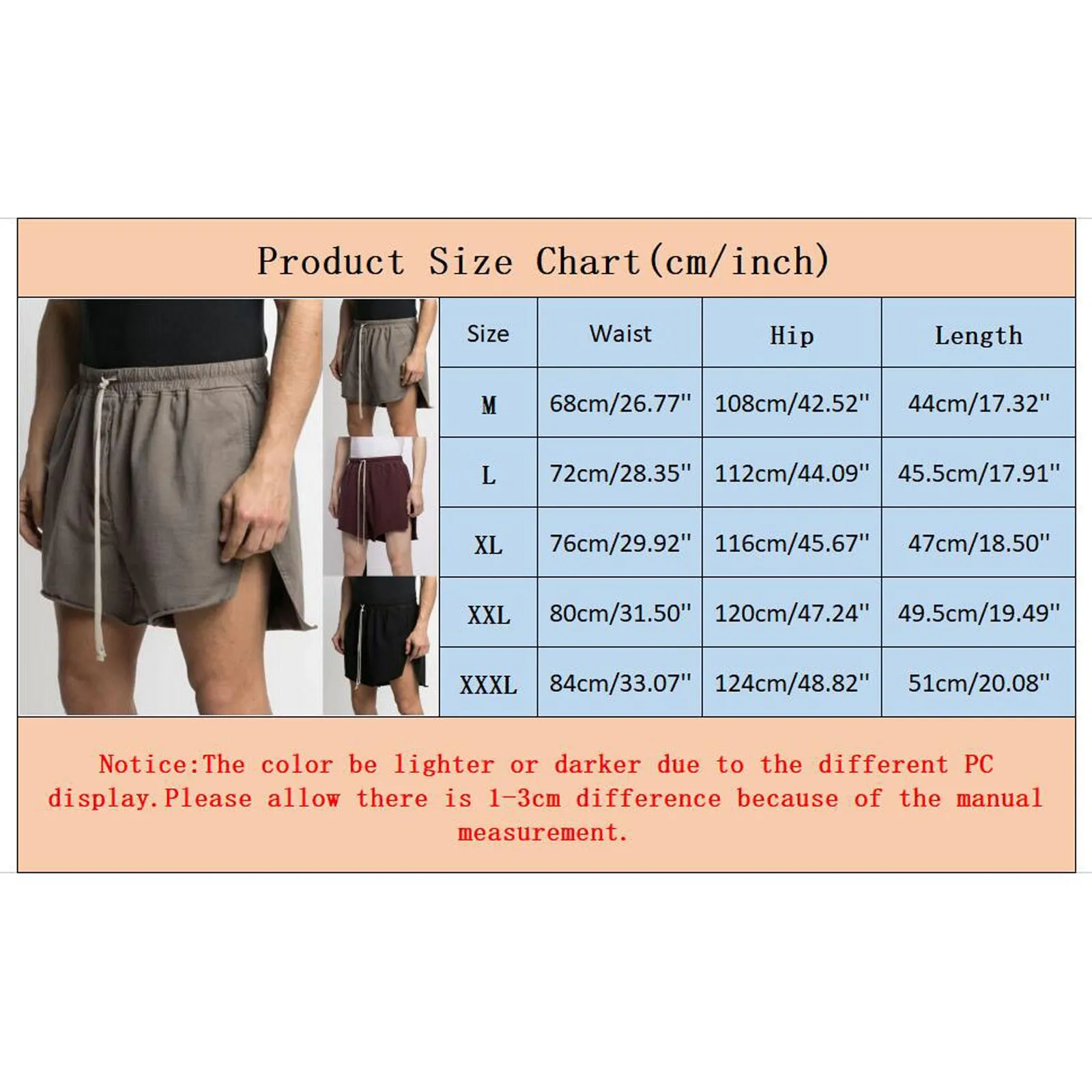 

Men's Multi-line Sports Split Shorts Loose Fitness Pocket Five-point Trouser Harajuku Vintage Cotton Straight-cut Homme Shorts