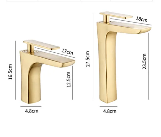 Brass single lever hot and cold chrome/gold tall bathroom basin faucet bathroom sink faucet Tall Sink Faucet bathroom faucet images - 6