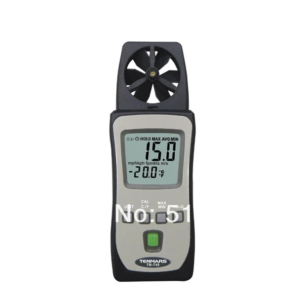 

Mini Pocket Air Velocity Temperature Wind Speed Meter Anemometer Tenmars TM-740