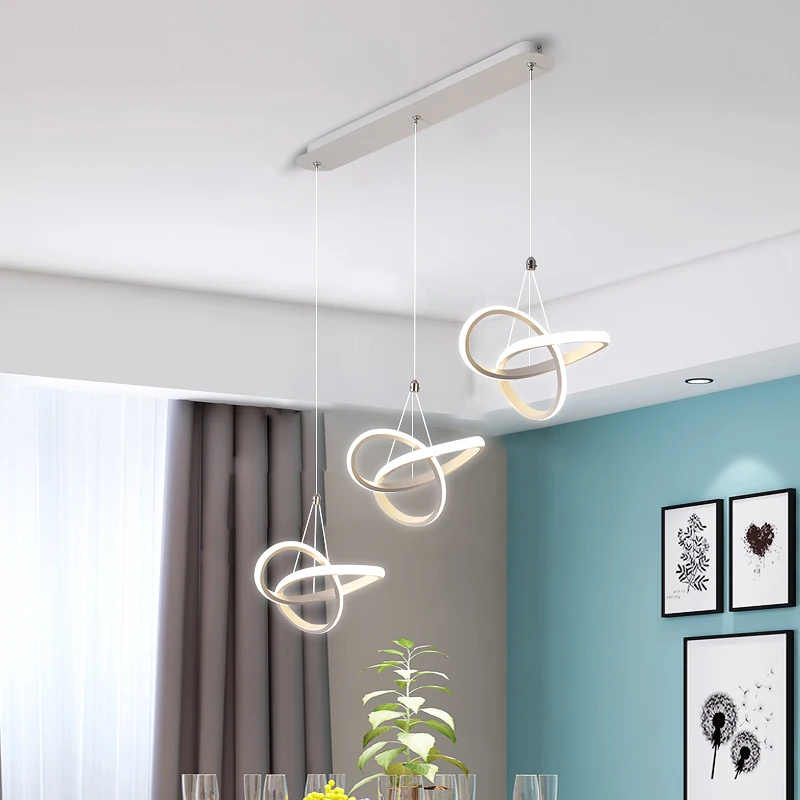 Nordic Modern led Chandelier for dinning room bedside Bar home deco fixtures 90-260V Black/White Color Free Shipping | Лампы и