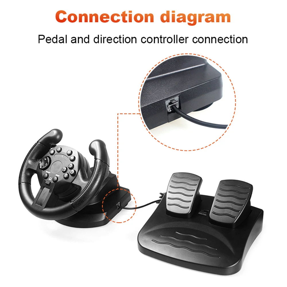 2 в 1 гоночное Рулевое колесо для PS3 рулевое ПК вибрирующие Джойстики пульт