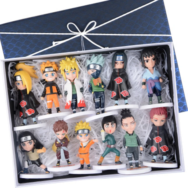 ELBCOS Kakashi Lee Neji Gaara Sasuke Nara Shikamaru Itachi Deidara 10 12com Q ver. Игрушечные фигурки модели|Игровые и