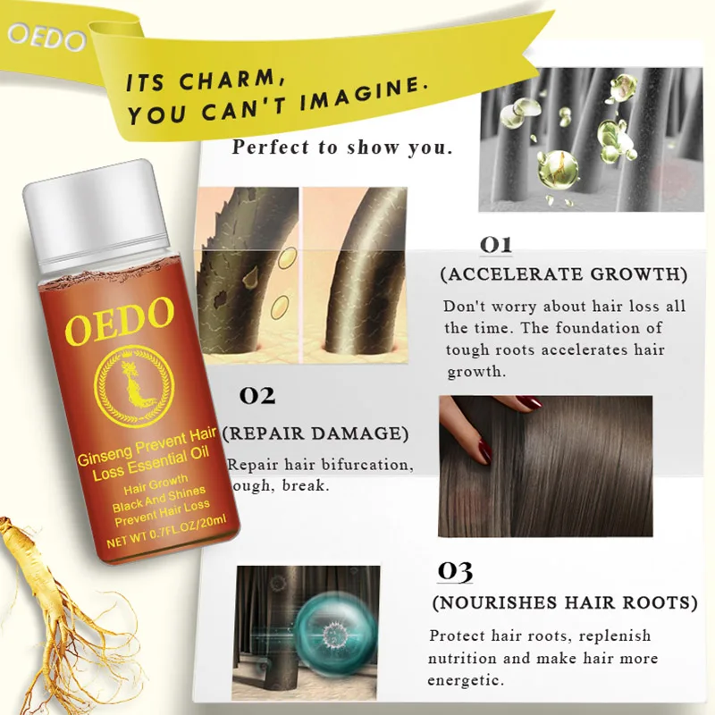 Уход за волосами с эфирным маслом питает 20 мл Предотвращение выпадения волос для