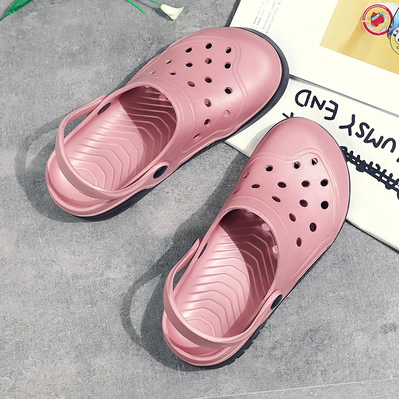 Сандалии желе унисекс уличные пляжные тапочки для воды лоферы с отверстиями сада