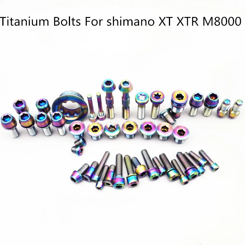 Полный набор Ti болтов для SHIMANO XT/XTR M785 M8000 модернизированные титановые болты золото и несколько цветов для шоссейного и горного велосипеда