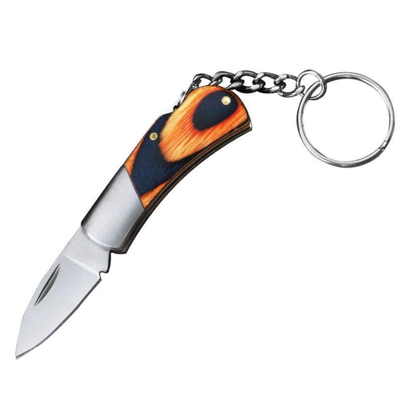 

Pocket Mini Blade Fold Key Ring Portable Outdoor Camping Knife Keychain Gadget Peeler Opener EDC Survival Multi Tools