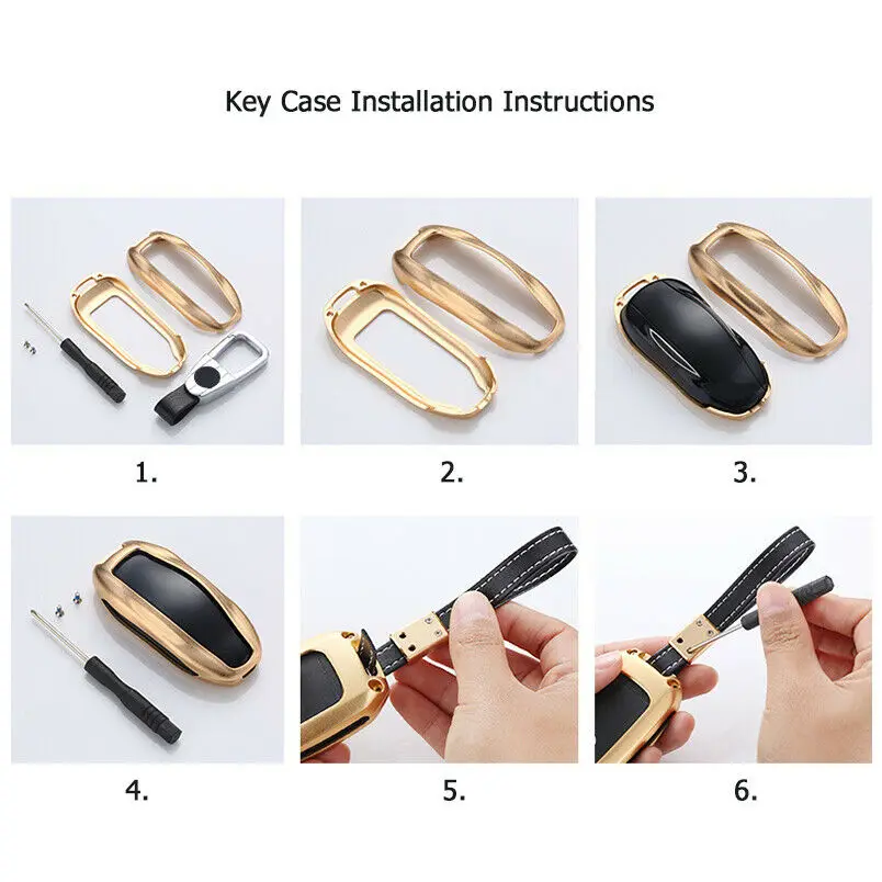 1 шт. Роскошный брелок для ключей из алюминиевого сплава Карманный чехол с