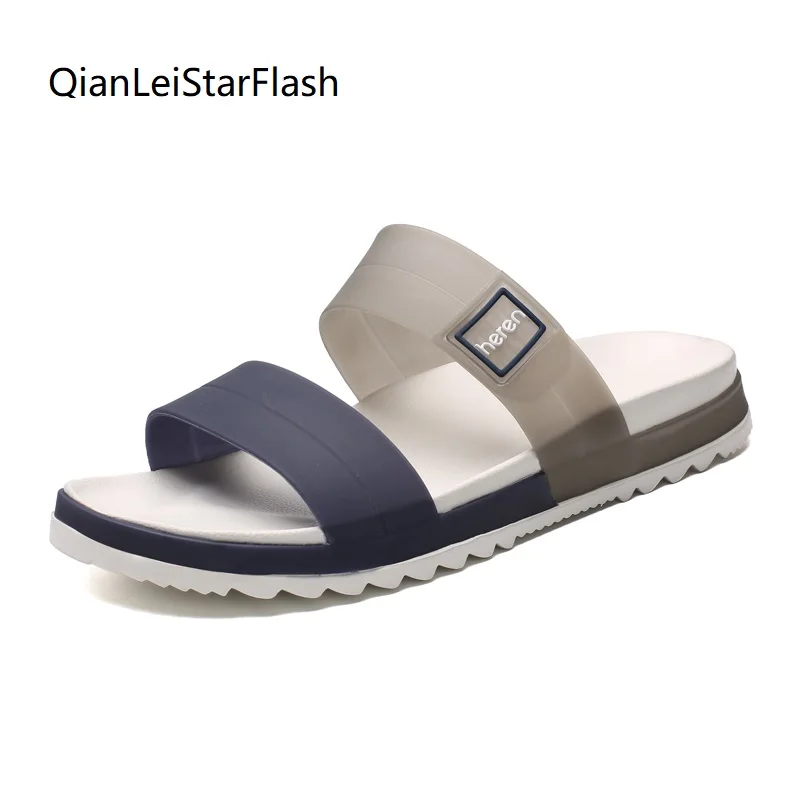 

Sandals Men Summer Slippers Fashion Peep Toe Flip Flops Male Outdoor Non-slip Flat Beach Slides Size 45