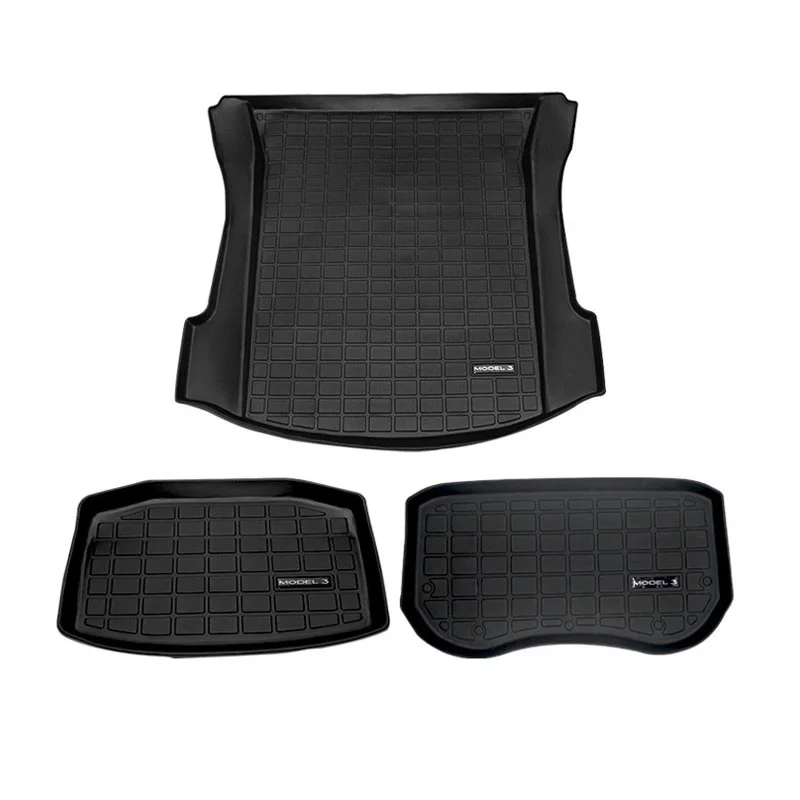 

TPE Rubber Car Rear Trunk Storage Mat Front Trunk Mat Floor Waterproof Tasteless Protective Pads For Tesla Model 3 Accessories