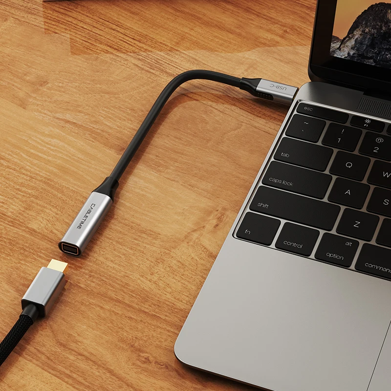 Переходник Cabletime с USB C 3 1 на Mini DP 4k60hz проектор типа Thunderbolt 2 конвертер для ноутбука