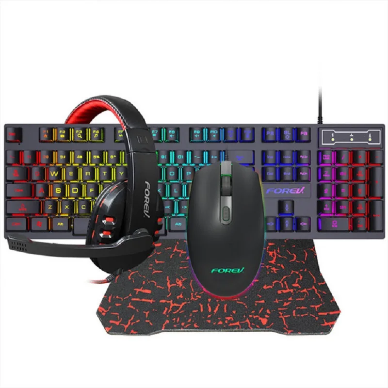 

Gamer Keyboard And Mouse PC Gaming Keyboard RGB Backlit Keyboard Rubber Keycaps Wired Russian Keyboard Mouse Gamer Gaming Mouse