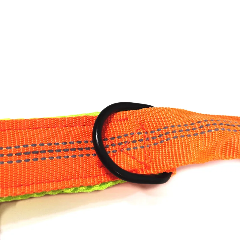 Поводок для большой собаки с двойной ручкой эластичный буфер Светоотражающий