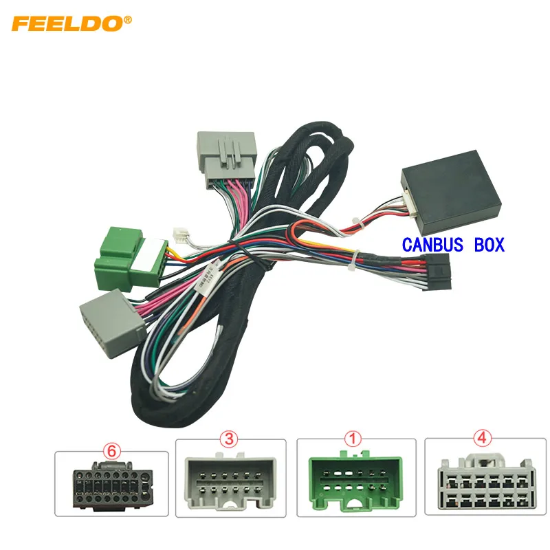 FEELDO Car 16pin Audio Wiring Harness With Canbus Box For Volvo S80 06-13 Aftermarket Stereo Installation Wire Adapter #HQ7101 | Автомобили