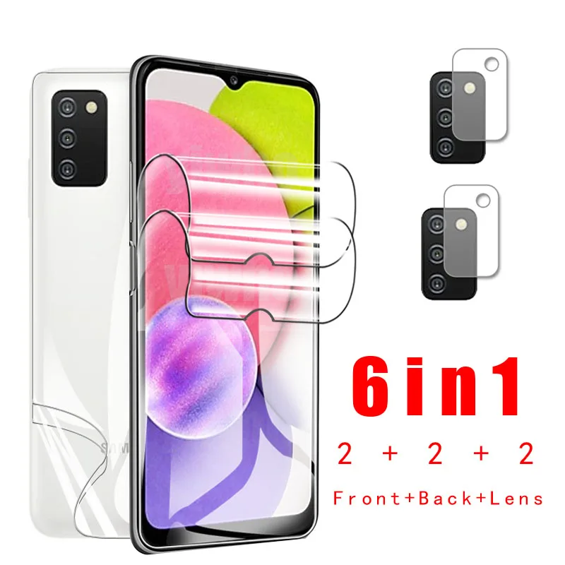 

Back Camera Tempered Glass For Samsung Galaxy A03s Hydrogel Film Screen Protector Sumsung A 03s A03 03 S A037F Protective Film