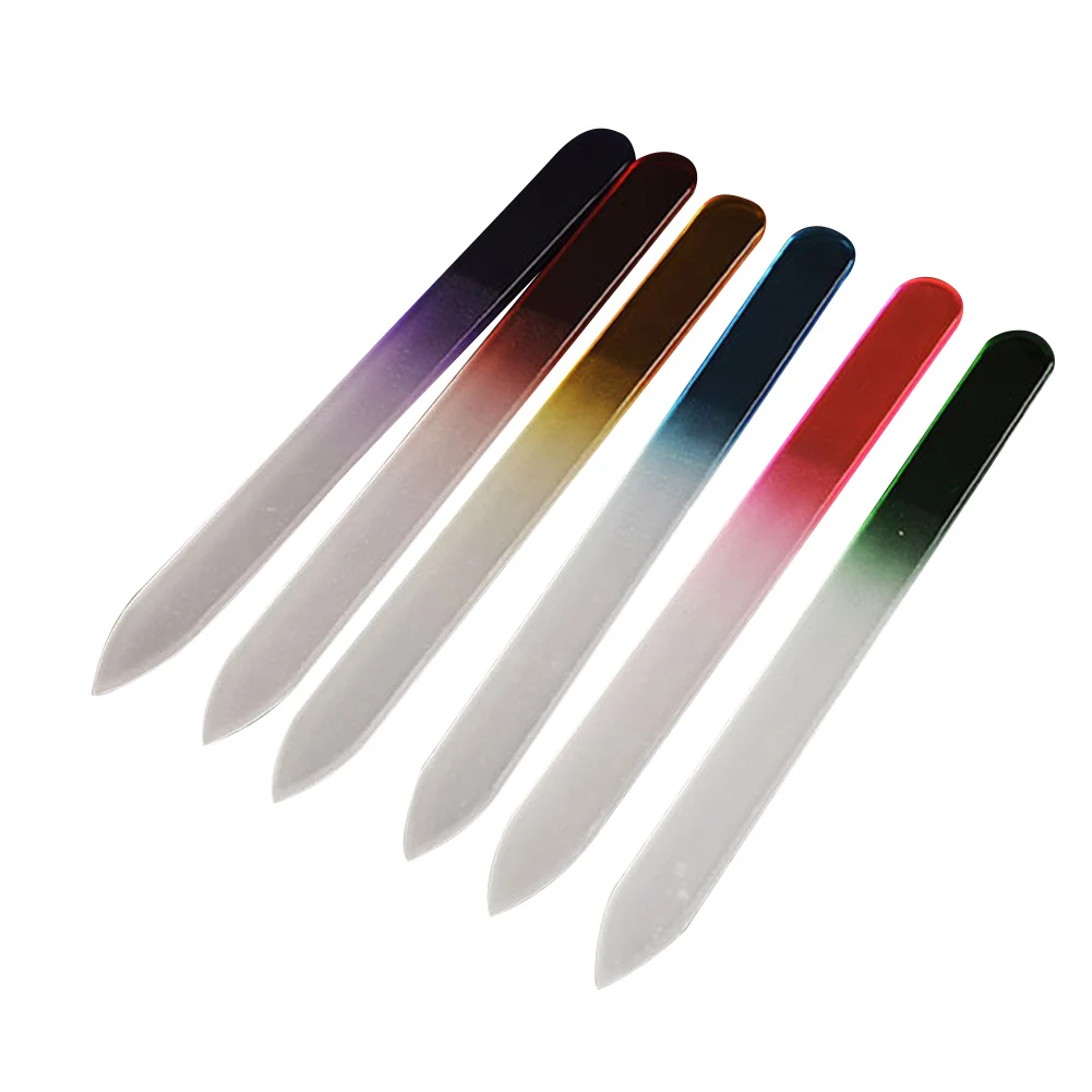 

6pcs/set 9CM Nail File Crystal Polishing File Glass Nail Art Manicure File for Women Girl Professional Polishing