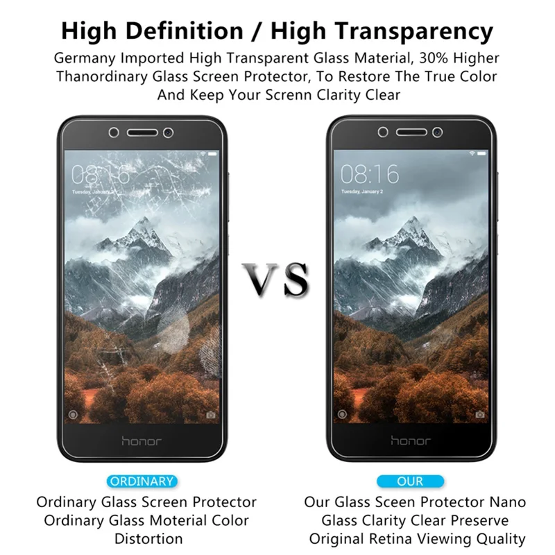 Закаленное защитное стекло для Huawei Honor 6A закаленное 4A 5A 4C 5C 6C Pro экрана на 3X 4X 5X 6X 7X 8X