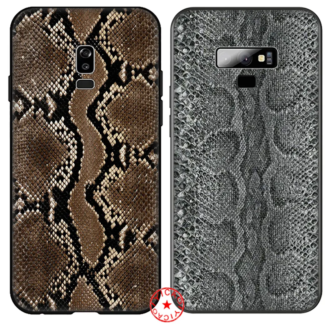 Snake Skin DIY Printing Drawing Black Soft Silicone Case for Samsung Galaxy A70S A20E A2 J4 J6 Core Plus Prime J7 Duo J8 Cover |