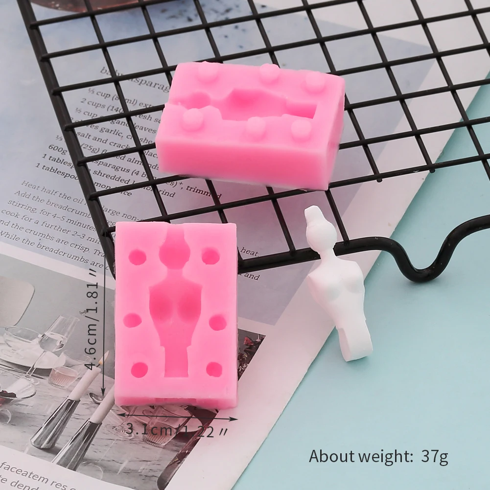 Кукла средства ухода за кожей 3D силиконовая форма для фонданов, шоколада для декорирования торта глины пресс-форма для мужские и женские DIY Инструменты для выпечки для свадьбы