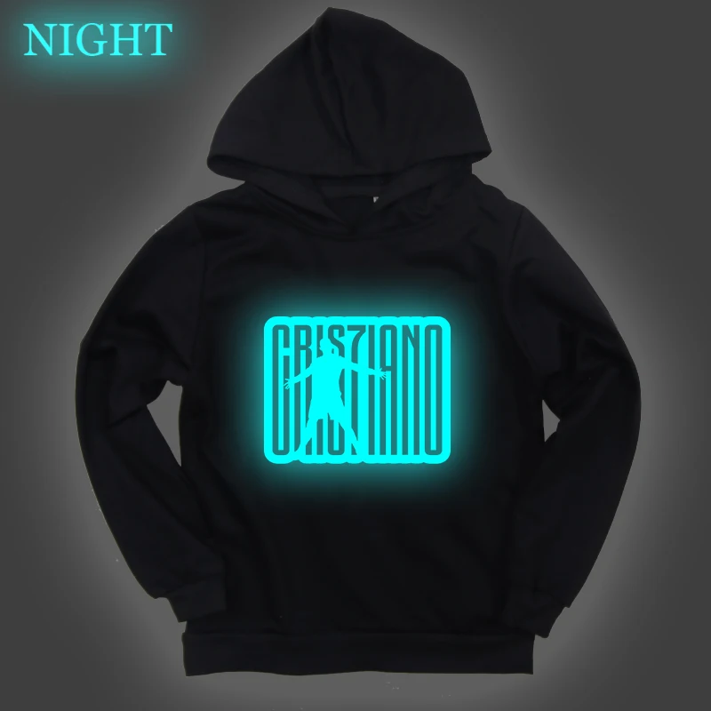 Новинка Светящиеся худи для мальчиков и девочек флисовые свитшоты малышей