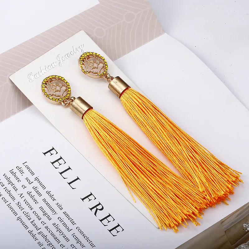 Женские длинные серьги-подвески в богемном стиле | Украшения и аксессуары