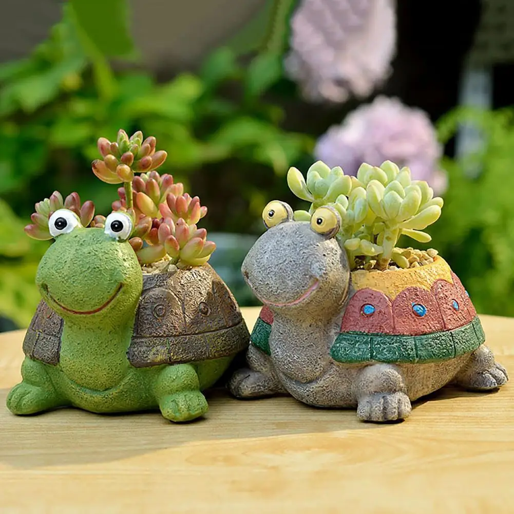 

Lovely Widely Use Tortoise Succulent Plant Pot Animal Shape Flowerpot for Balcony