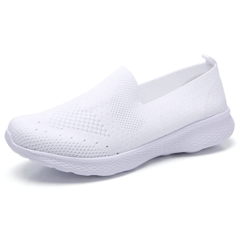 all white BB.3366 Женские кроссовки; дышащая сетчатая обувь на плоской подошве; повседневные лоферы; женские водонепроницаемые мокасины; черные удобные летние балетки; O16U - Цвет: all white BB.3366