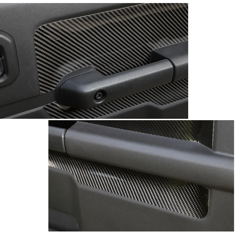 

for Suzuki Jimny JB74 2019 2020 Car Door Inner Side Grab Handle Carbon Fiber Decoration Cover Trim Car Accessories