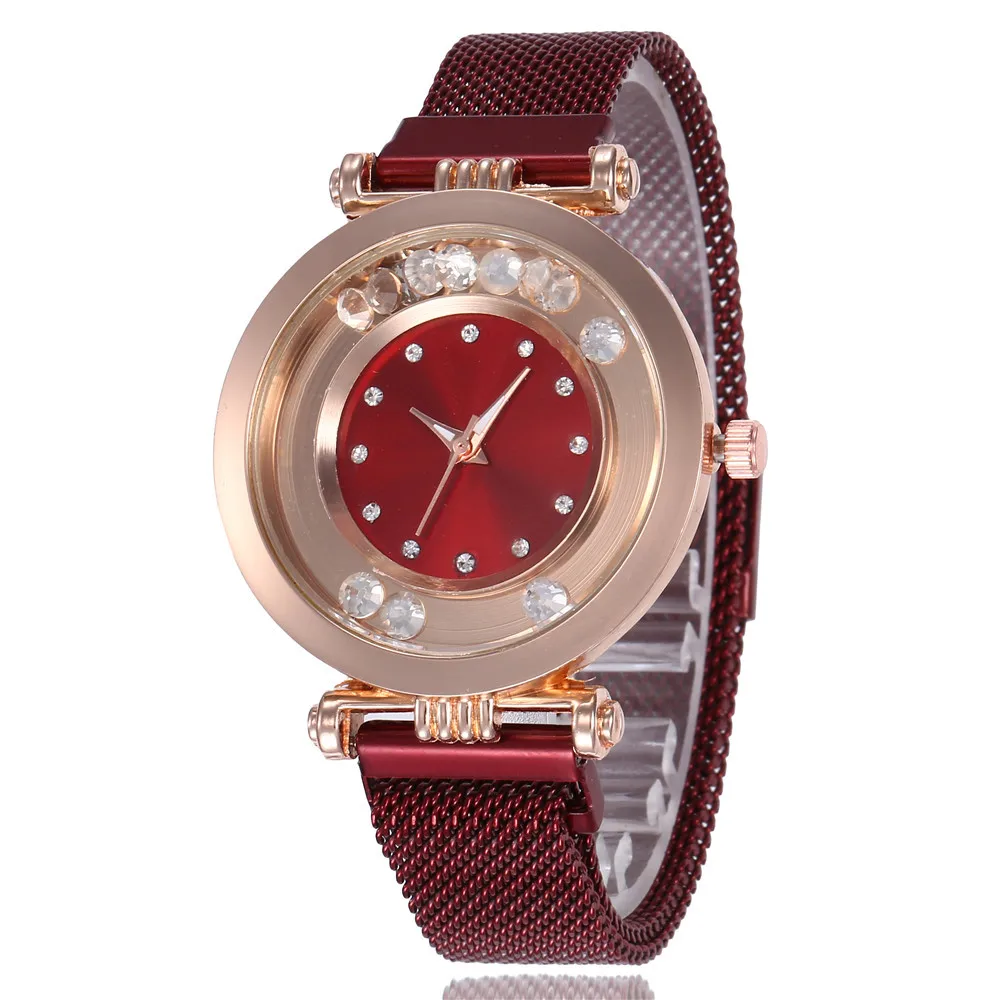 

Selling Quicksand Rhinestone Logo-Free Milan Net Magnet Watch European and American Luxury Classic Diamond Ladies Fashion Watch