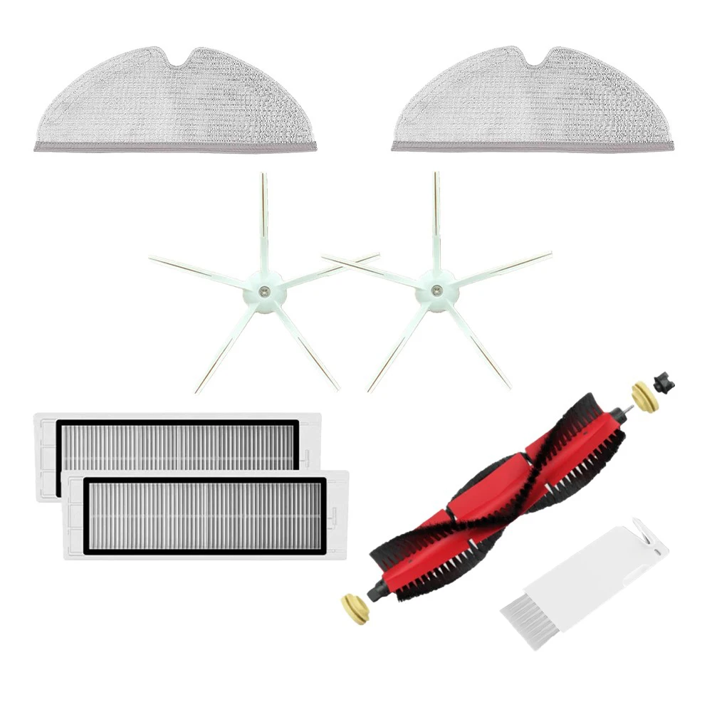 

Roborock S5 Max S6 S50 S6 MaxV S4 E4 Съемная основная щетка Силиконовая боковая щетка Запчасти для фильтров Аксессуары