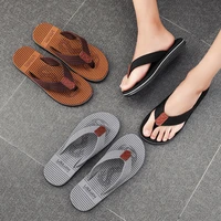 mens flip flops summer outdoor wear flip flops non slip korean clip slippers boys all match rubber beach sandals and slippers