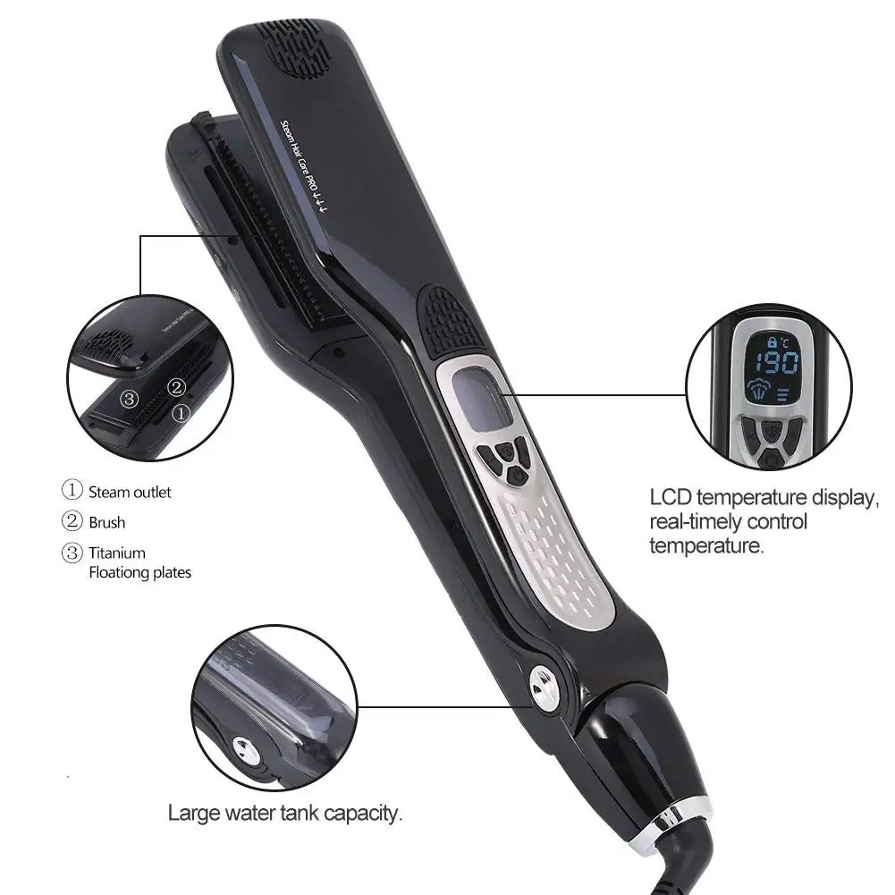 

Professional Steam Hair Straightener Steam Straightening Iron Electric Hair Iron Hair Flat Iron Salon Styling Tool