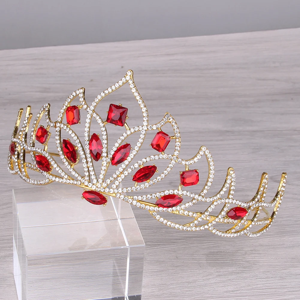 

Luxury Women Faux Crystal Rhinestone Crown Tiara Wedding Headband Hair Accessory