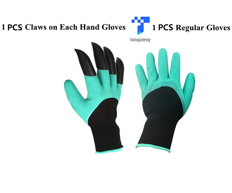 Перчатки для мужчин и женщин садовые митенки с когтями обрезки посадки роз 1