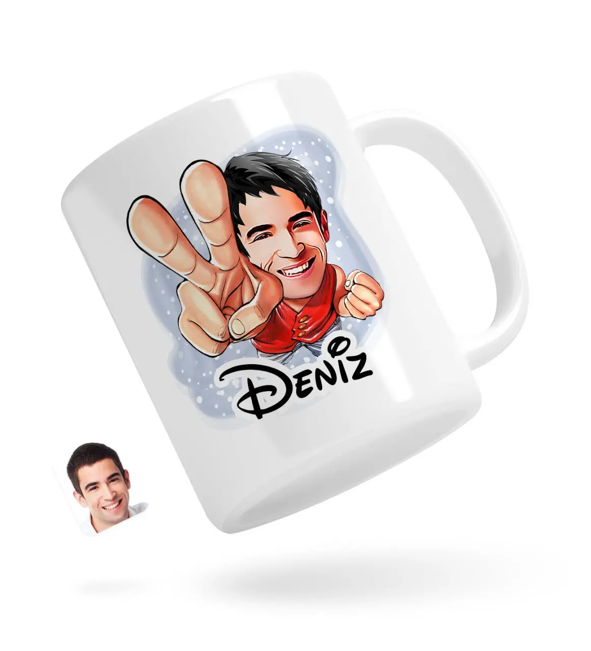 

Персонализированные Для мужчин с карикатурой белая кружка Bardak-33